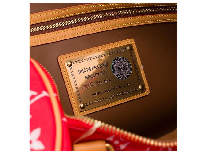 Borsa LOUIS VUITTON Speedy in Pelle Rossa - 103016 Rosso - vista 9