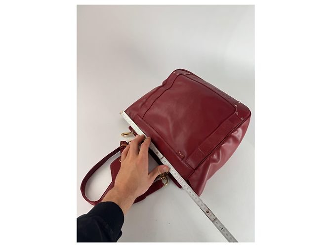 Chloé Vintage Chloe Leder Tote Bag Rot - Ansicht 12
