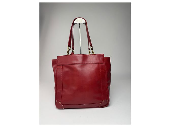 Chloé Vintage Chloe Leder Tote Bag Rot - Ansicht 2