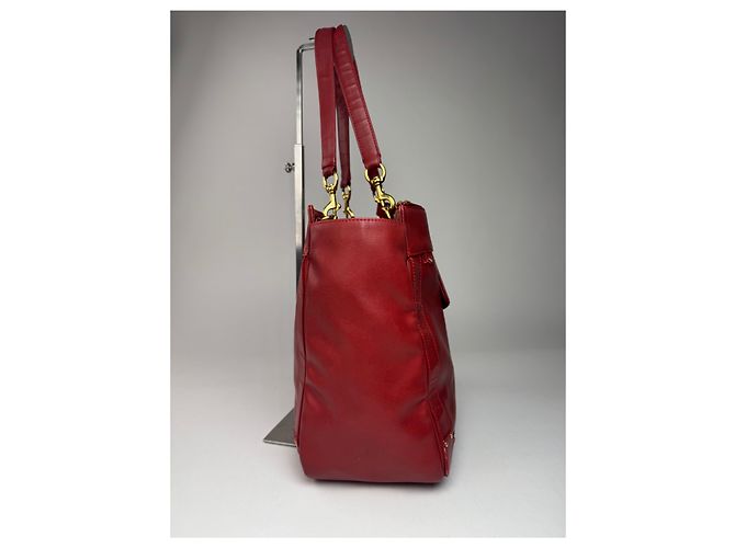 Chloé Vintage Chloe Leder Tote Bag Rot - Ansicht 8