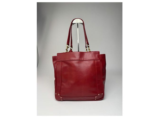 Chloé Vintage Chloe Leder Tote Bag Rot - Ansicht 9