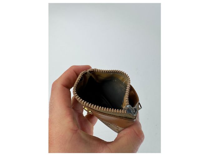 Triomphe Céline Vintage Celine Paris Leder Monogramm Tasche Beige Braun - Ansicht 4