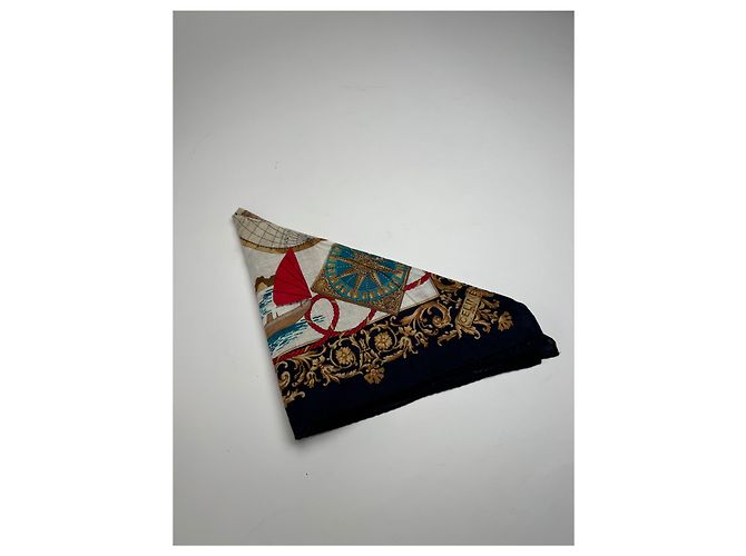 Céline Sciarpa Nautica Vintage Celine Paris Multicolore - vista 9