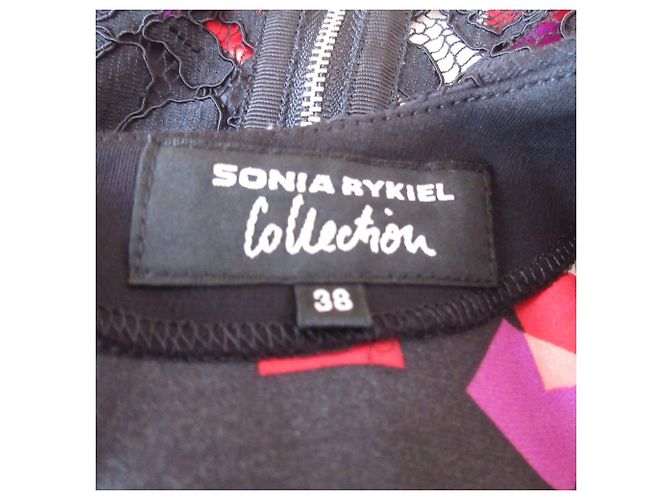 Autre Marque Spitzenkleid Kollektion Sonia Rykiel Schwarz Mehrfarben - Ansicht 3