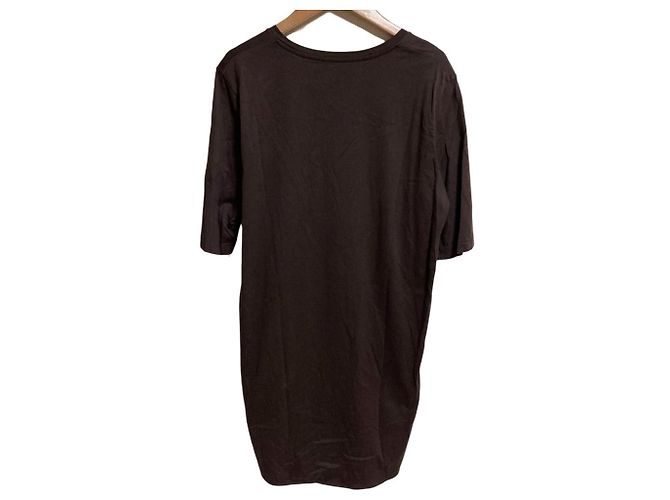 Autre Marque Camiseta larga con dobladillo redondeado ATON Castaño - vista 2