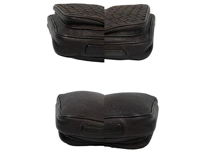Mini borsa a tracolla in pelle Bottega Veneta Marrone - vista 8
