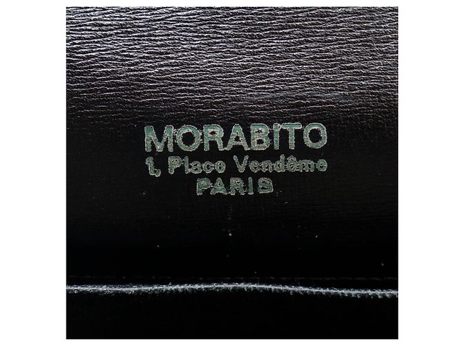 Autre Marque Borsa a spalla in pelle goffrata MORABITO 2 in 1 con catena Nero - vista 17