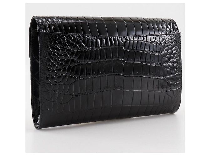 Autre Marque Borsa a spalla in pelle goffrata MORABITO 2 in 1 con catena Nero - vista 3