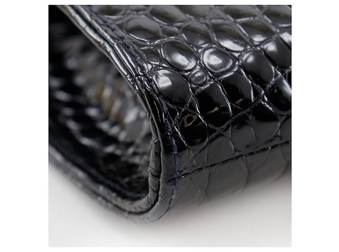 Autre Marque Borsa a spalla in pelle goffrata MORABITO 2 in 1 con catena Nero - vista 4