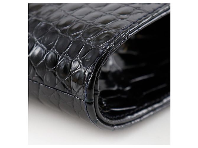 Autre Marque Borsa a spalla in pelle goffrata MORABITO 2 in 1 con catena Nero - vista 5