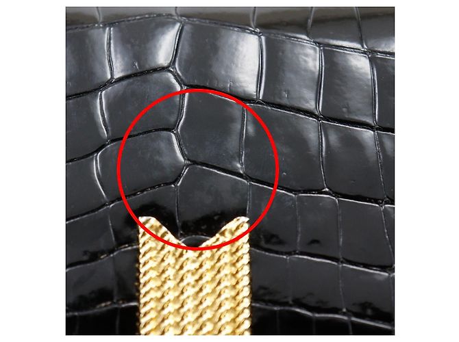 Autre Marque Borsa a spalla in pelle goffrata MORABITO 2 in 1 con catena Nero - vista 8