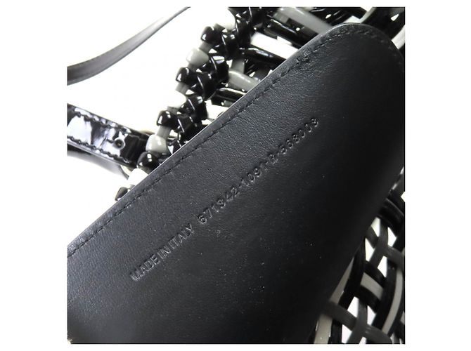 Borsa Bistro Basket Balenciaga, XS Marrone Nero Bianco - vista 13
