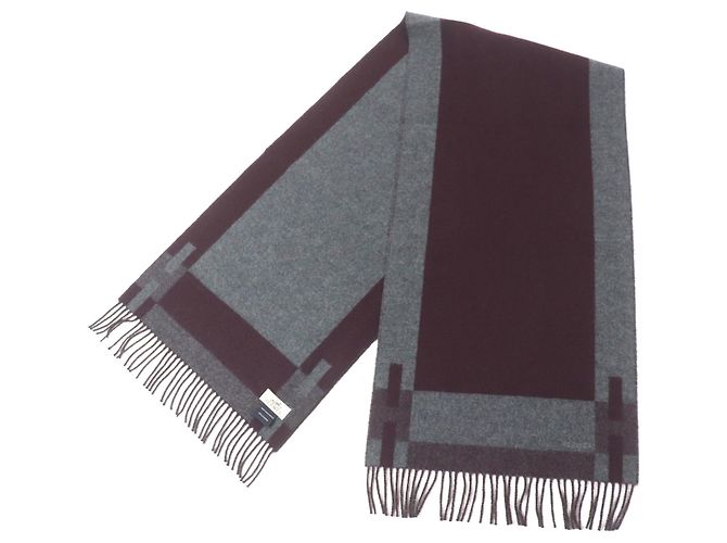 Hermès Stola H Passant 100% Cashmere Hermes Marrone - vista 4