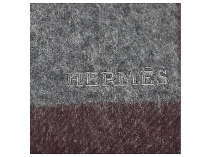 Hermès Stola H Passant 100% Cashmere Hermes Marrone - vista 6