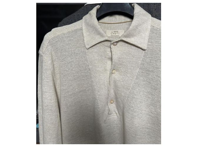Autre Marque Polo 100% Capri de lino beige M - vista 2