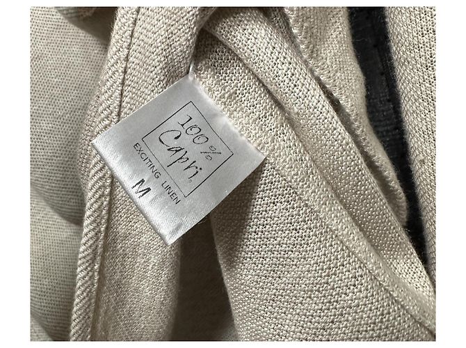 Autre Marque Polo 100% Capri de lino beige M - vista 3