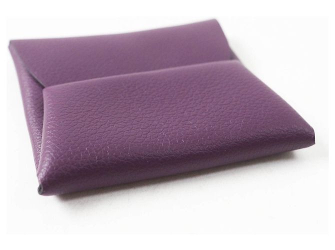 Monedero Bastia de Hermès en Cassis Rouge Garance Roja Morado oscuro - vista 4