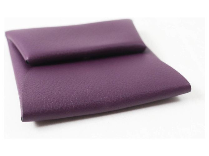 Monedero Bastia de Hermès en Cassis Rouge Garance Roja Morado oscuro - vista 5