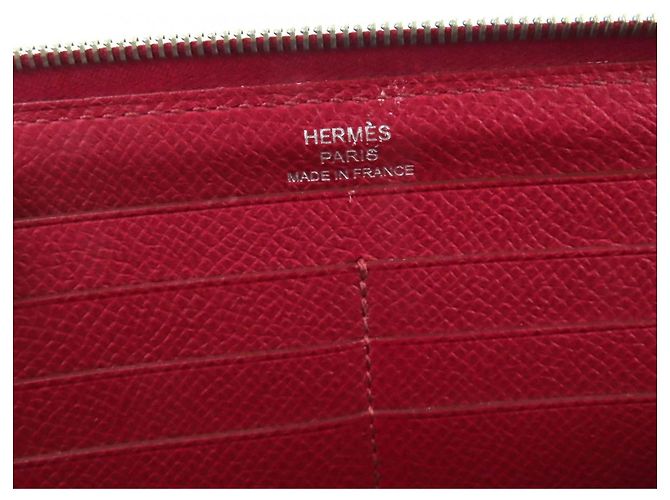 Hermès Cartera Larga Azap Clásica Ruby de Cuero Epsom Hermes Roja - vista 10