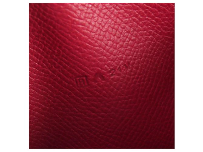 Hermès Cartera Larga Azap Clásica Ruby de Cuero Epsom Hermes Roja - vista 11