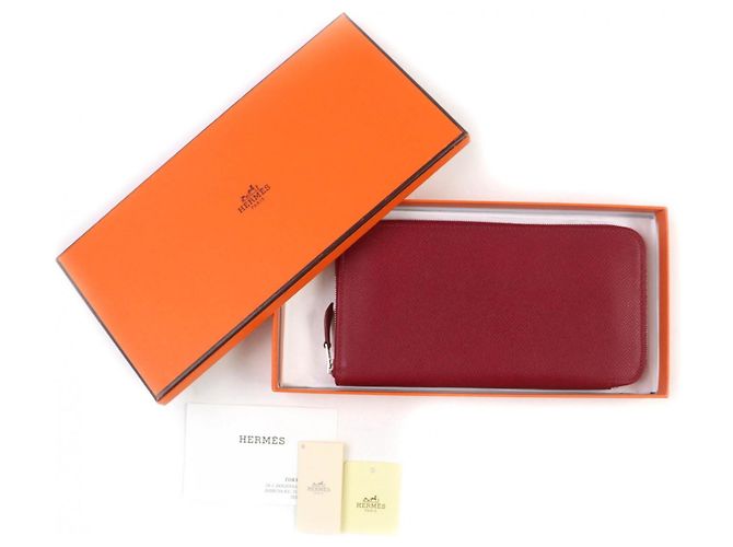 Hermès Cartera Larga Azap Clásica Ruby de Cuero Epsom Hermes Roja - vista 2