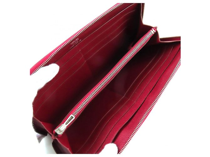 Hermès Cartera Larga Azap Clásica Ruby de Cuero Epsom Hermes Roja - vista 7