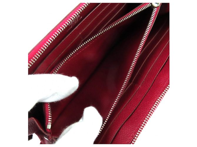 Hermès Cartera Larga Azap Clásica Ruby de Cuero Epsom Hermes Roja - vista 8