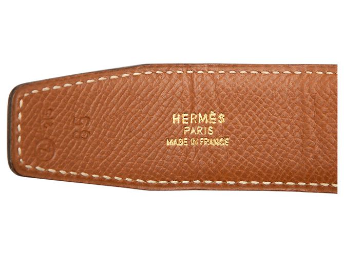 Cinturón de piel de ternera negra Hermès con hebilla de caballo. Negro - vista 5