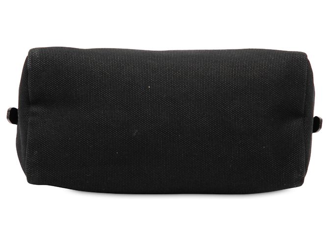 Pochette in tela nera Canapa con logo Prada Nero - vista 3