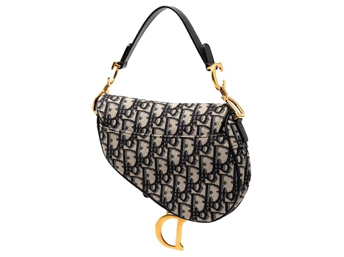 Saddle Borsa a sella mini obliqua blu Dior Blu navy - vista 2