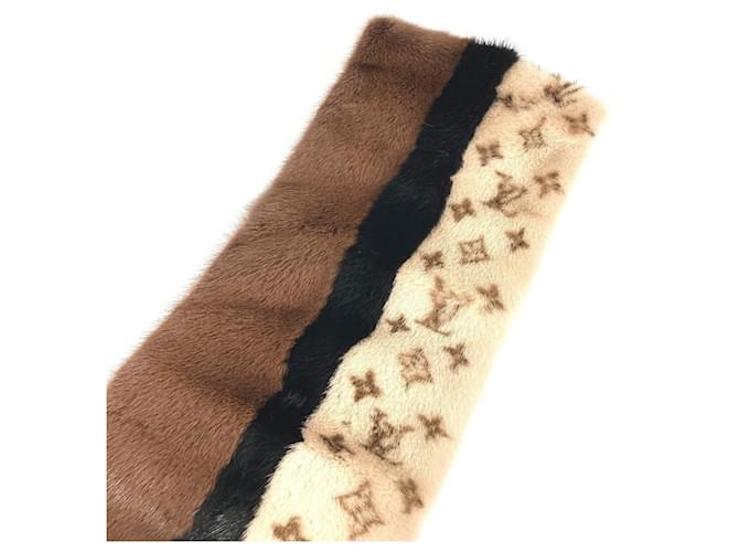 Louis Vuitton Monogramm Schal Braun Schwarz - Ansicht 5