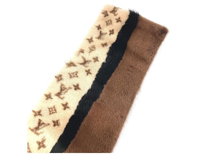 Louis Vuitton Monogramm Schal Braun Schwarz - Ansicht 7