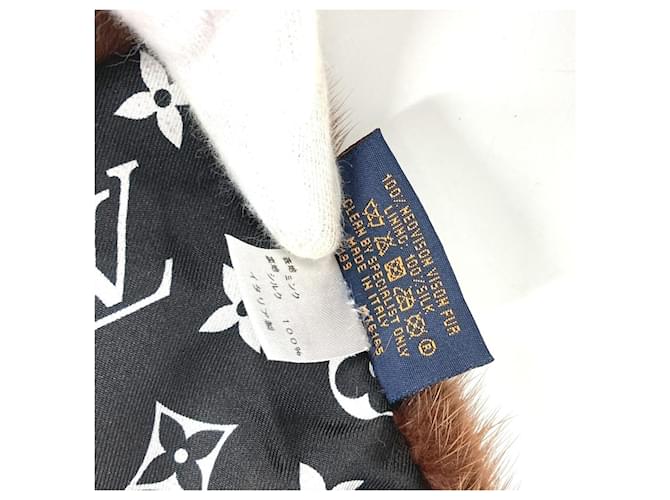 Louis Vuitton Monogramm Schal Braun Schwarz - Ansicht 9