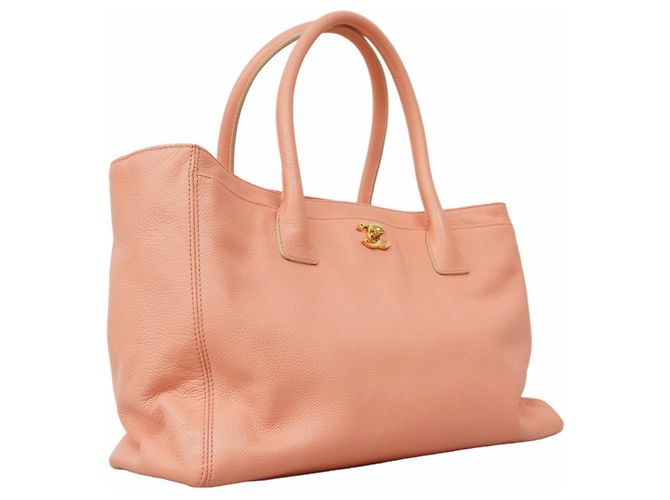 Chanel Executive Leder Tote Tasche Pink - Ansicht 2