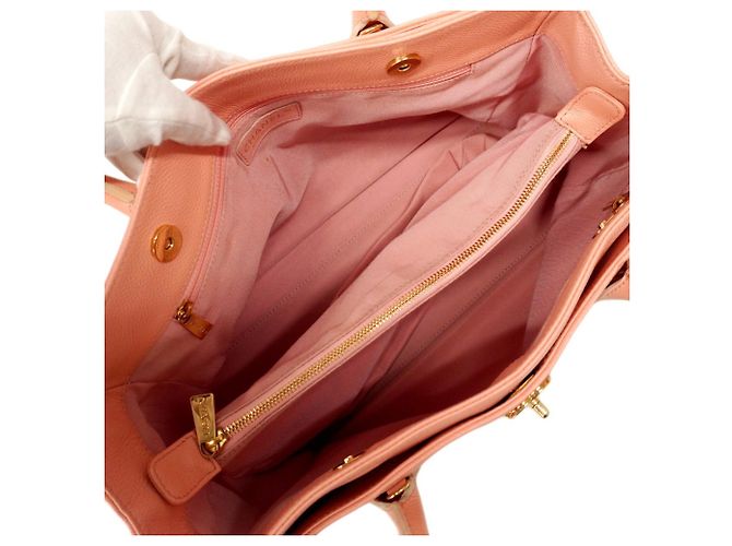 Chanel Executive Leder Tote Tasche Pink - Ansicht 4