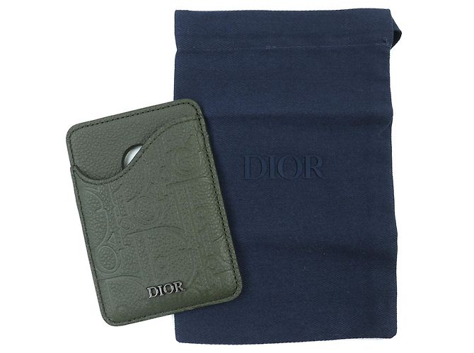 Porta-cartões de couro khaki DIOR SADDLE da Christian Dior Caqui - vista 2