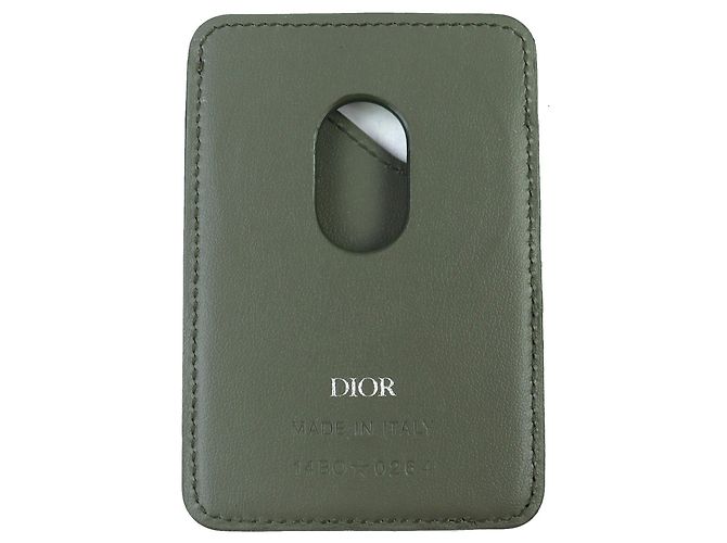 Porta-cartões de couro khaki DIOR SADDLE da Christian Dior Caqui - vista 3