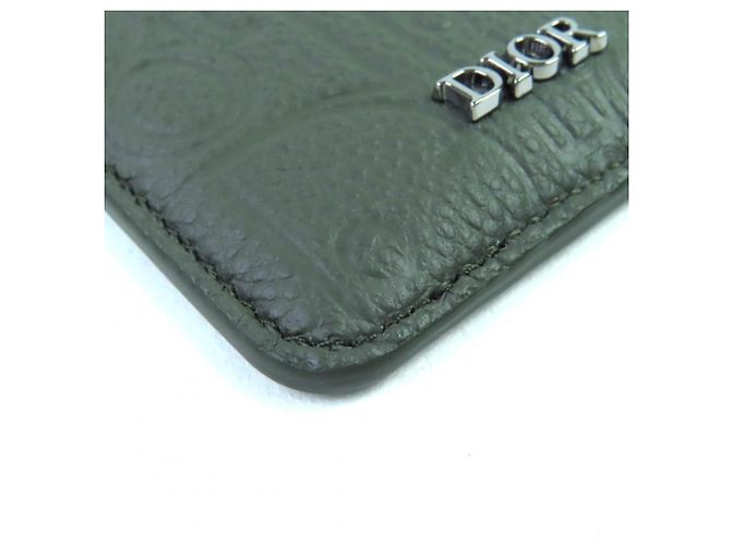 Porta-cartões de couro khaki DIOR SADDLE da Christian Dior Caqui - vista 5