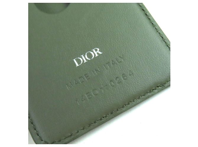 Porta-cartões de couro khaki DIOR SADDLE da Christian Dior Caqui - vista 7