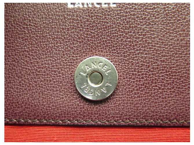 BOLSO LANCEL LISON A07894 DE CUERO GRANEADO BURDEOS CON BANDOLERA - vista 10