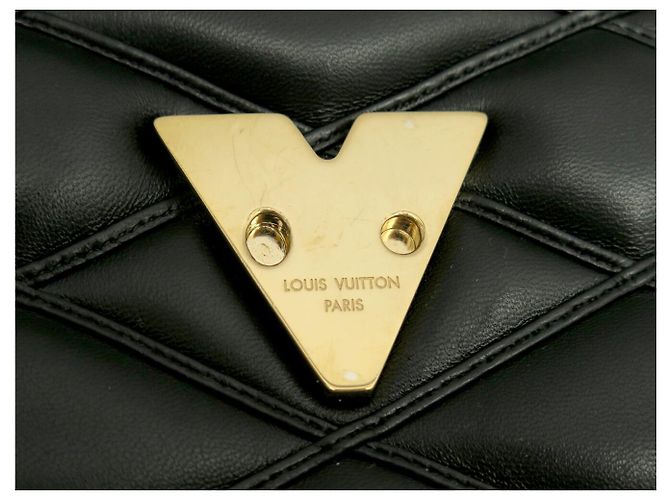 LOUIS VUITTON GO-14 MM MALLETAGE SCHWARZE LEDERUMHÄNGETASCHE - Ansicht 11