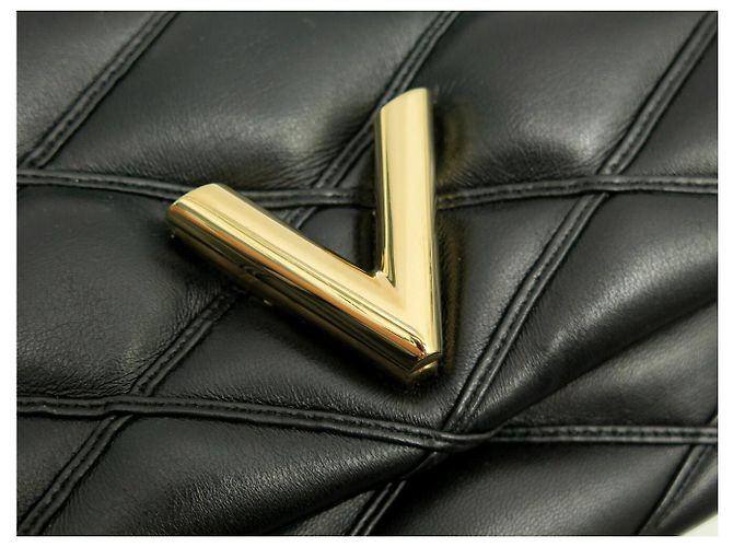 LOUIS VUITTON GO-14 MM MALLETAGE SCHWARZE LEDERUMHÄNGETASCHE - Ansicht 6