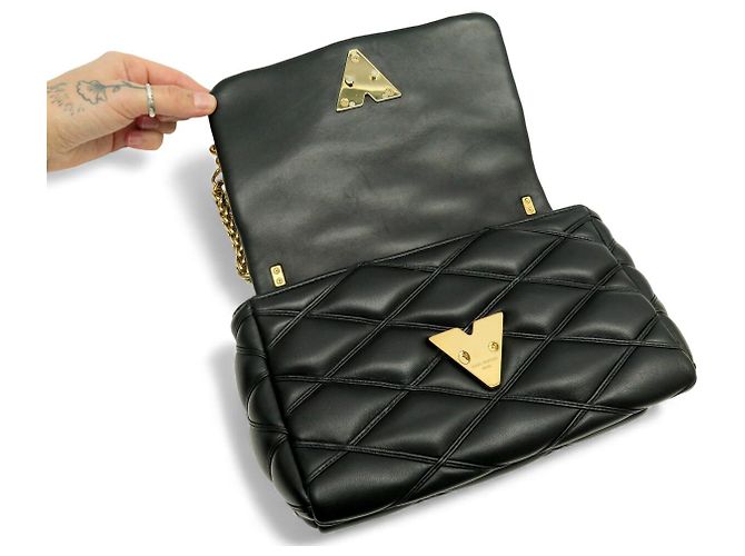 LOUIS VUITTON GO-14 MM MALLETAGE SCHWARZE LEDERUMHÄNGETASCHE - Ansicht 9