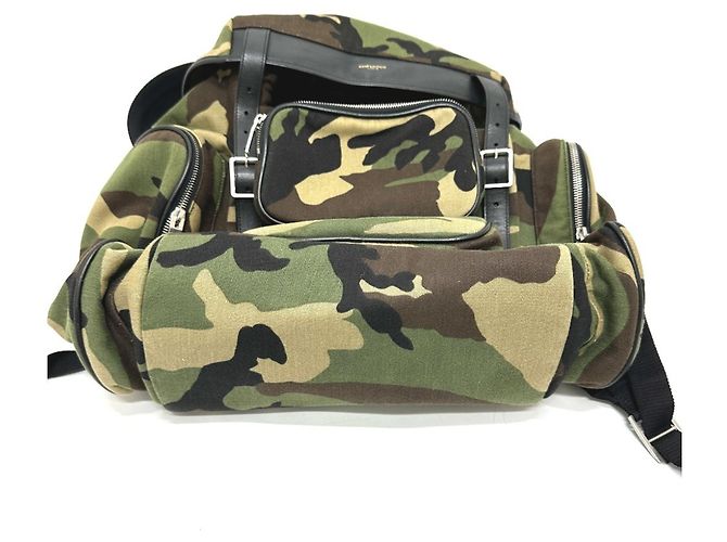 Yves Saint Laurent Camouflage Rucksack Grün - Ansicht 3