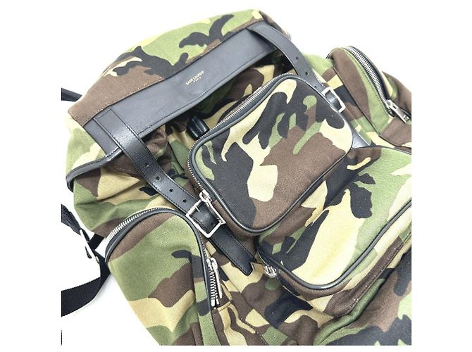 Yves Saint Laurent Camouflage Rucksack Grün - Ansicht 6