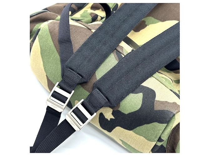 Yves Saint Laurent Camouflage Rucksack Grün - Ansicht 8