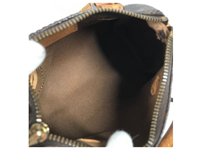 Borsa Mini Speedy Monogramma Louis Vuitton Marrone - vista 15
