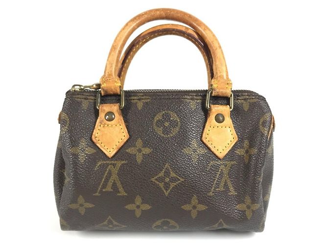 Borsa Mini Speedy Monogramma Louis Vuitton Marrone - vista 2