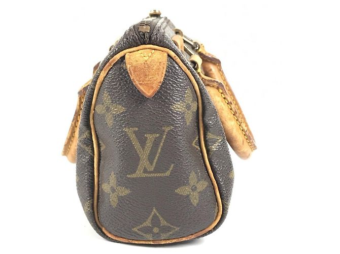 Borsa Mini Speedy Monogramma Louis Vuitton Marrone - vista 3