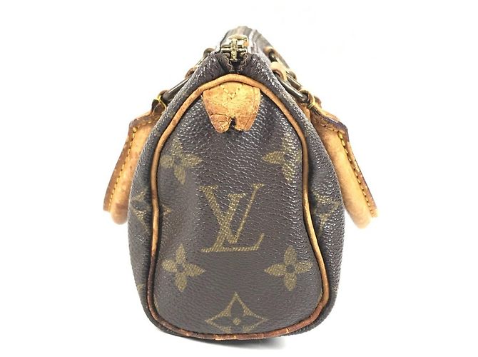 Borsa Mini Speedy Monogramma Louis Vuitton Marrone - vista 4